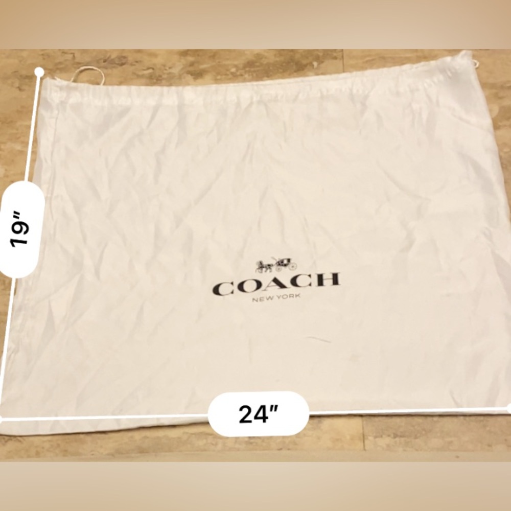 Coach White dust bag 19 L x 24 W approximately - EUC